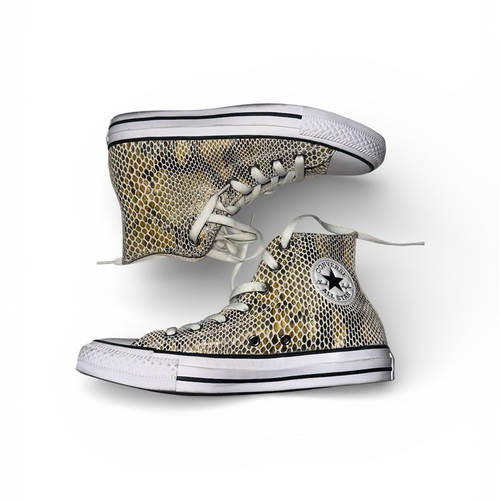 Converse High-Top Sneakers with Snake Pattern